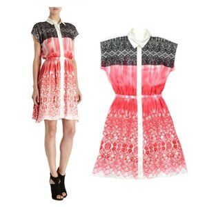 PRABAL GURUNG x ICB Melting Lace  print silk dress sz 0